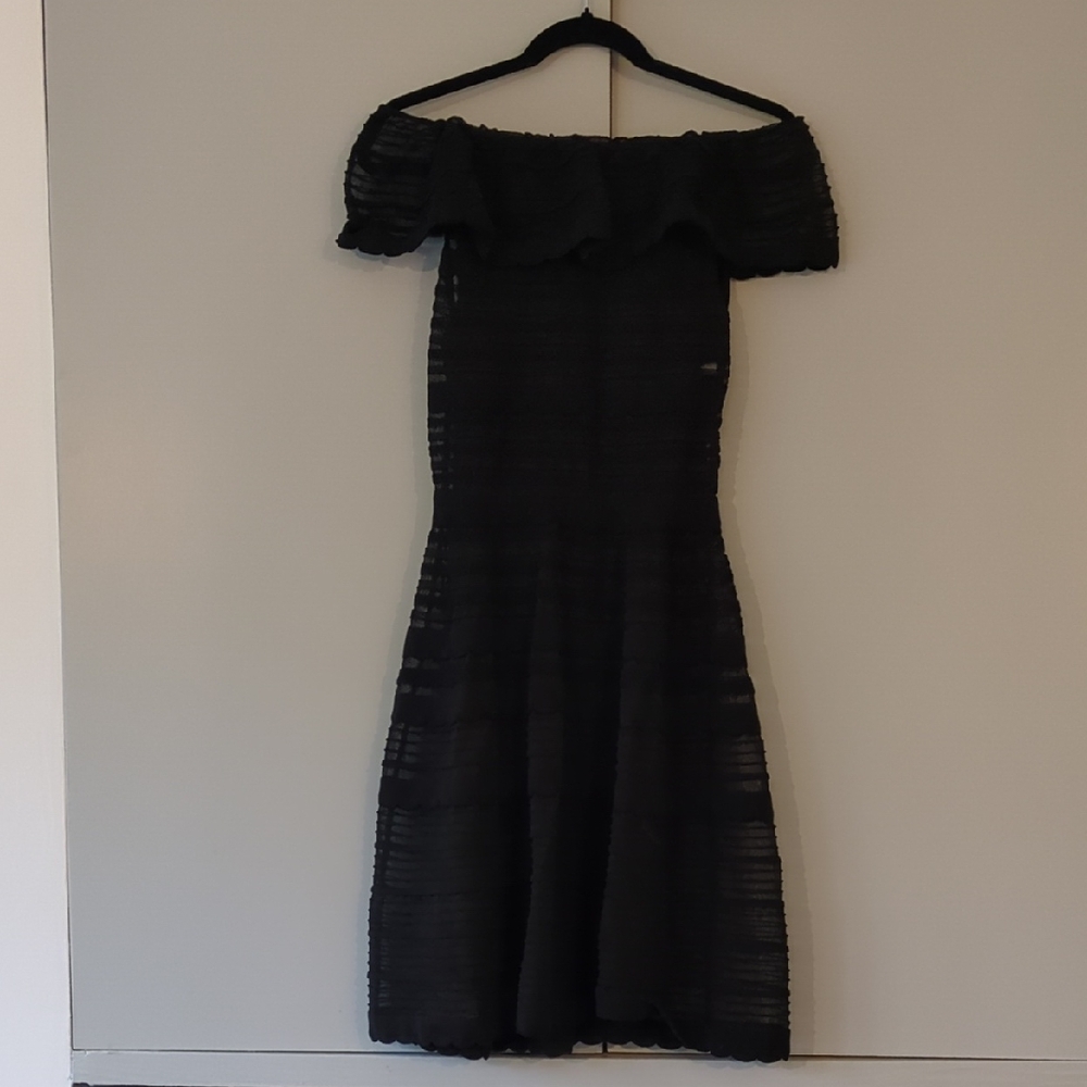 Missoni Black Off-Shoulder Midi Dress